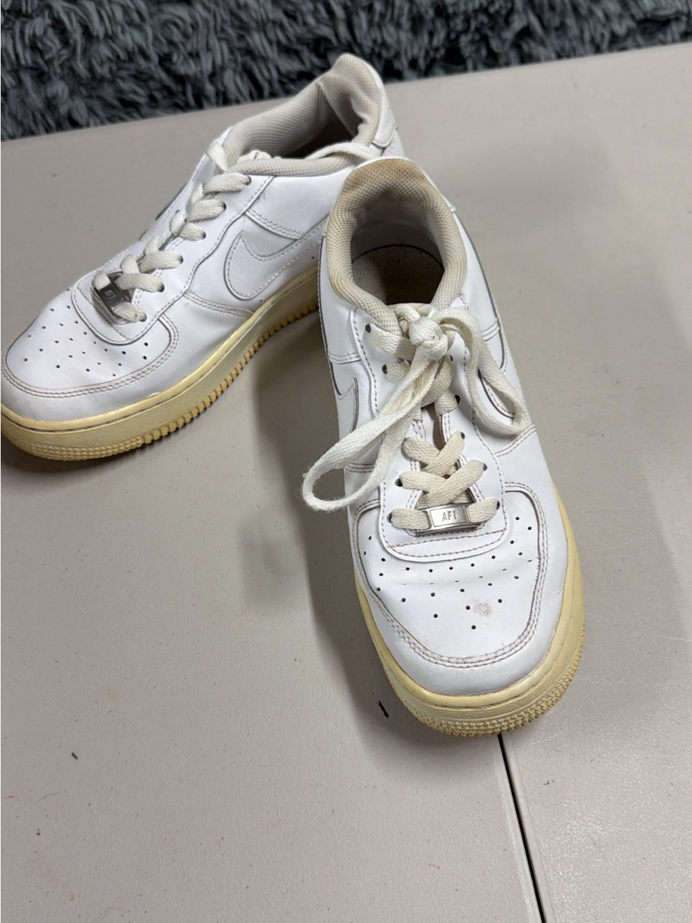 AF1 White  Leather Sneakers size 7